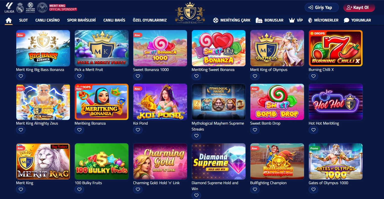 Meritking casino'da giriş sonrası oyunlar ve bahisler Meritking casino'da giriş sonrası oyunlar ve bahisler
